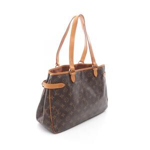 Louis Vuitton Batignolles Horizontal Monogram Shoulder Bag Leather Brown